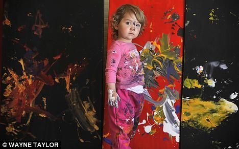 澳大利亚两岁女童涂鸦被誉为抽象名画(图)